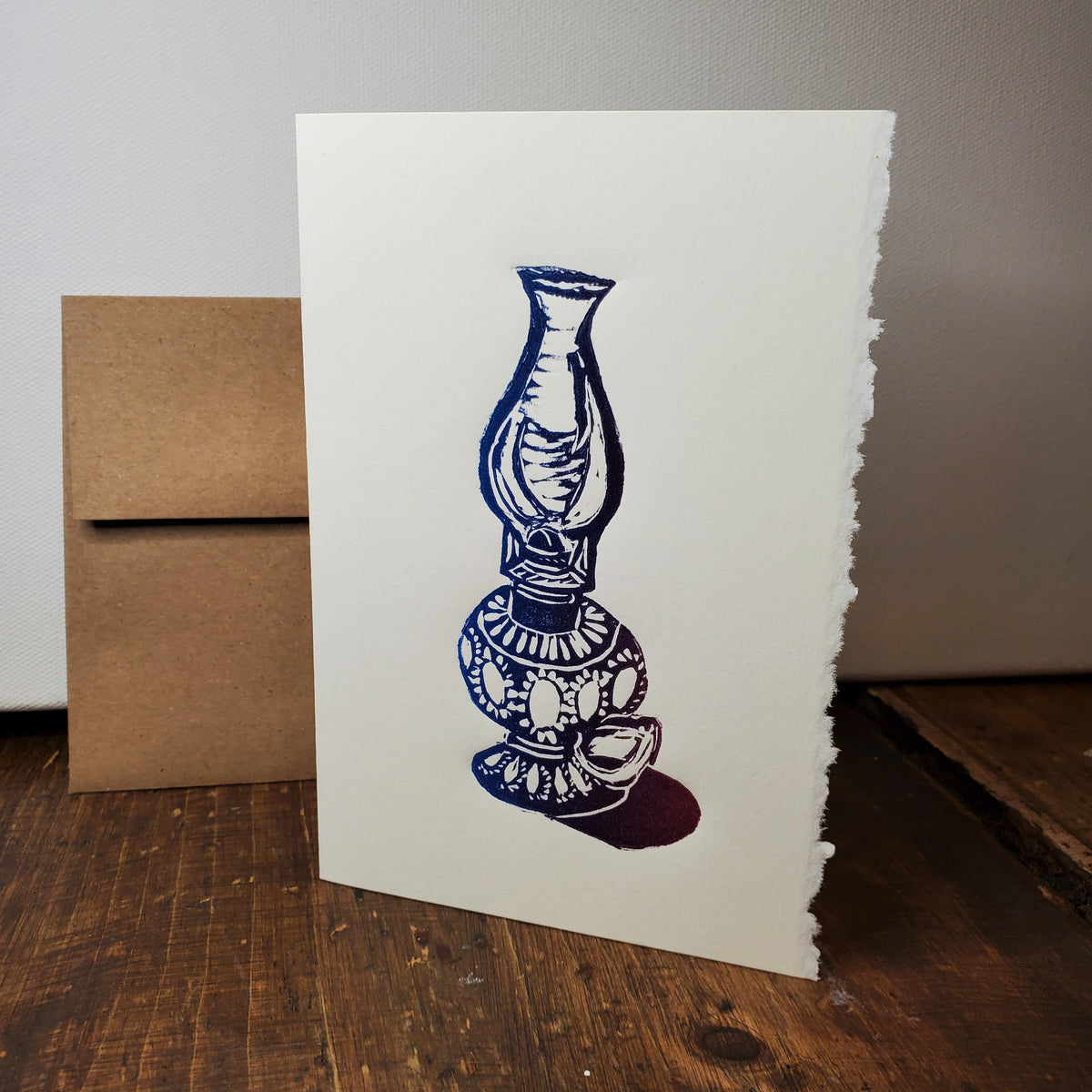 Norton's Cove Card in the Lamplight design, copyright Janet Davis 2025 Norton's Cove Studio Inc.