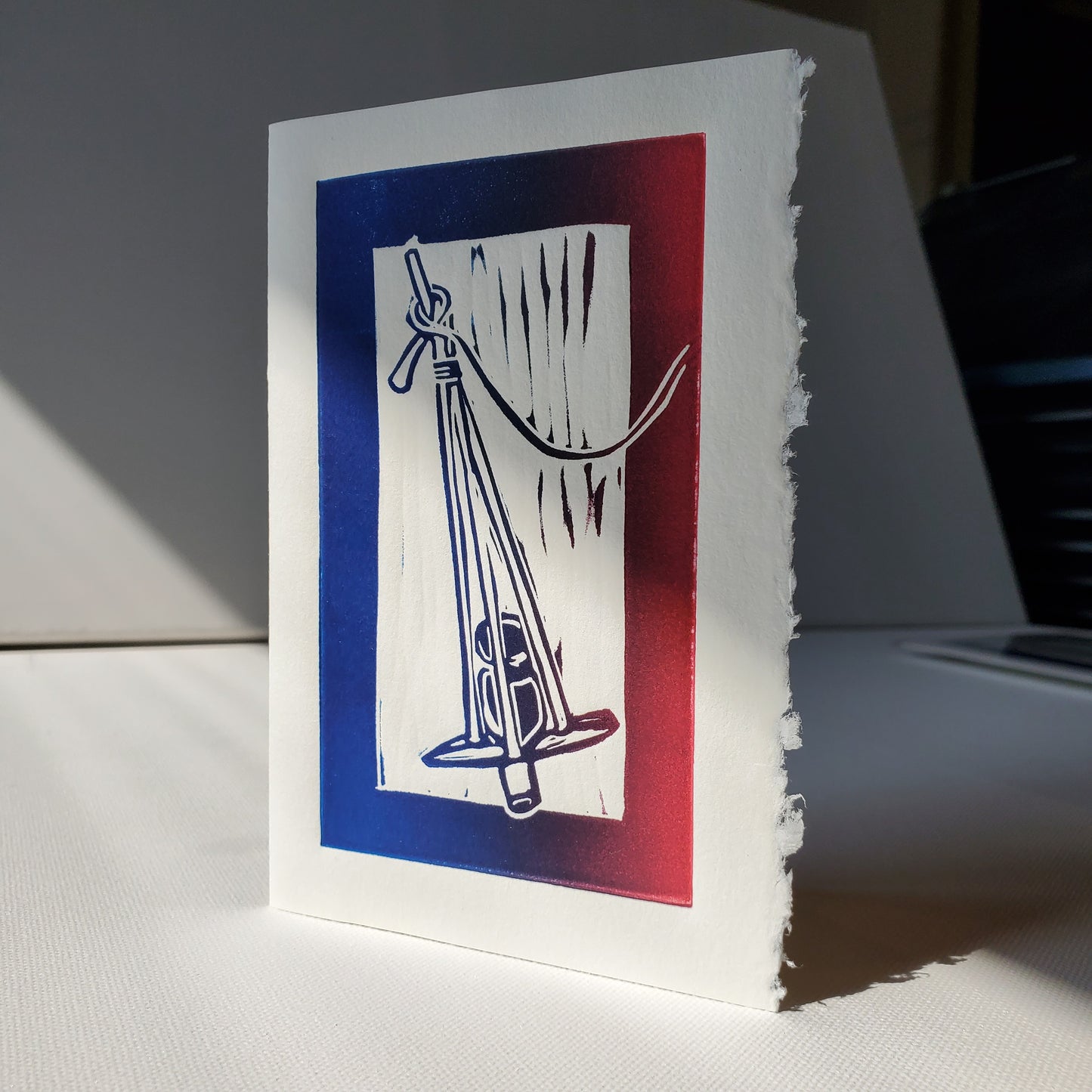 Norton's Cove Card Killick design with red-blue ink