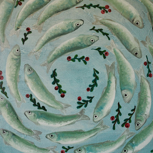 Smudge Herring Painting No. 87 by Janet Davis