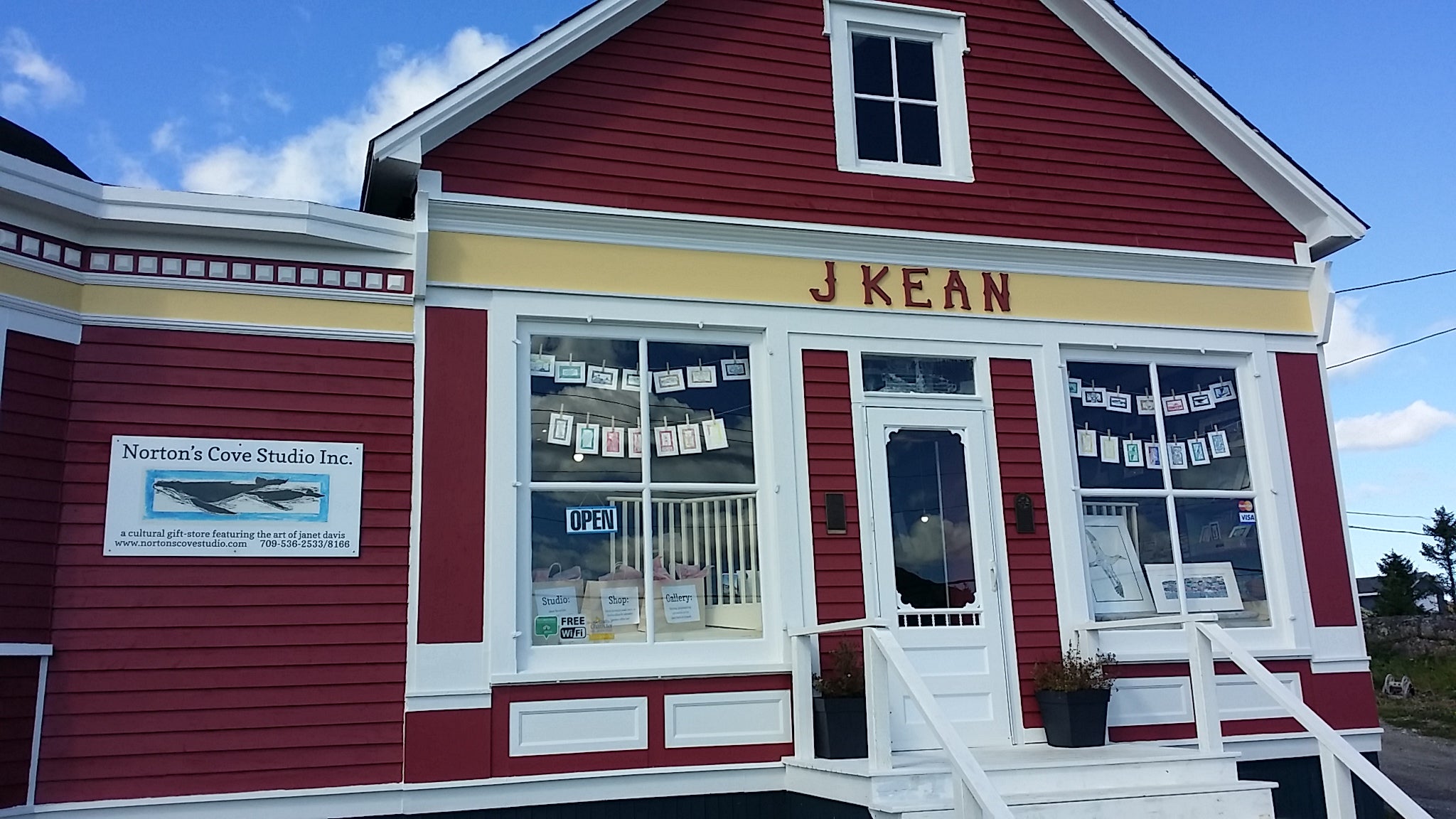 Heritage Structure Kean's General Store houses Norton's Cove Studio and the office of Norton's Cove Marine at 113 Main Street, New-Wes-Valley