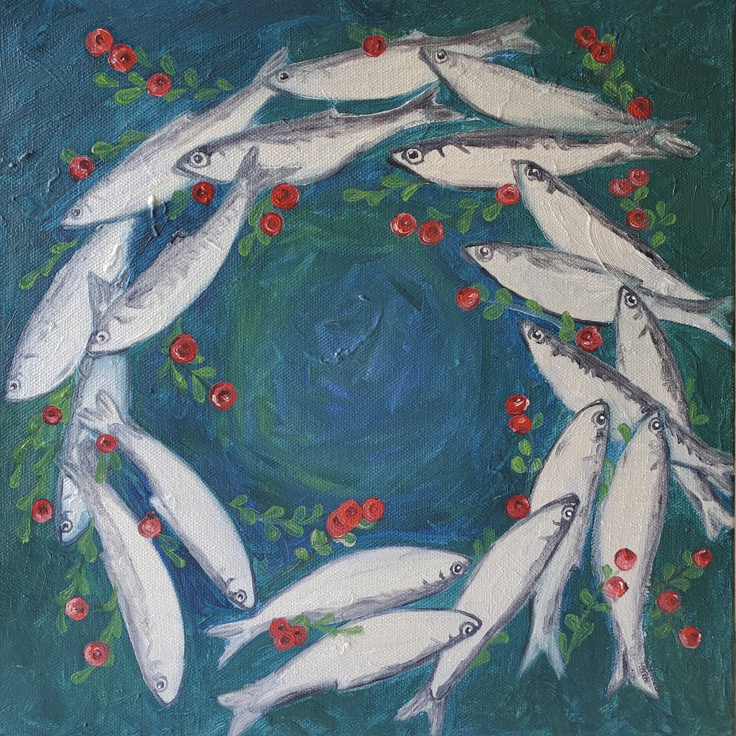 No. 83 Smudge Herring (with Partridgeberries)