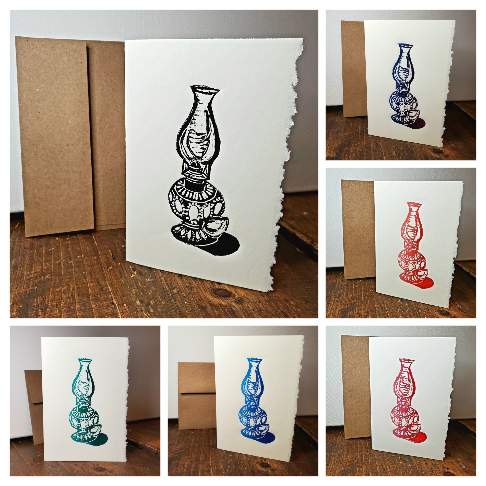 Norton's Cove Card Collage in the Lamplight design, copyright Janet Davis 2025 Norton's Cove Studio Inc.