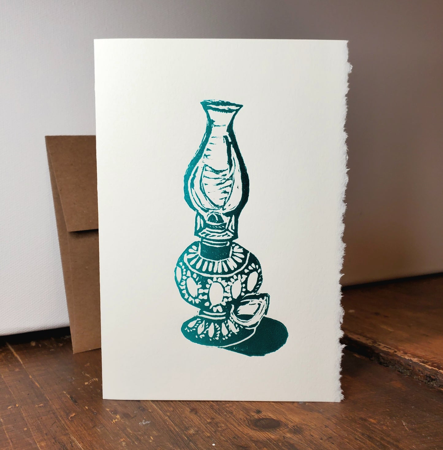 Norton's Cove Card in the Lamplight design, copyright Janet Davis 2025 Norton's Cove Studio Inc.