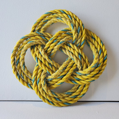Made by Duke Kelloway using discarded ropes from the fishing industry in Newfoundland.